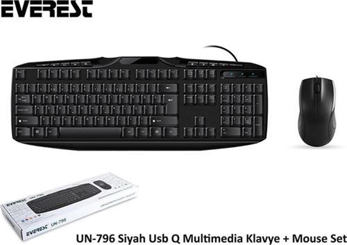 Siyah Usb Q Multimedia Kablolu Klavye + Mouse Set