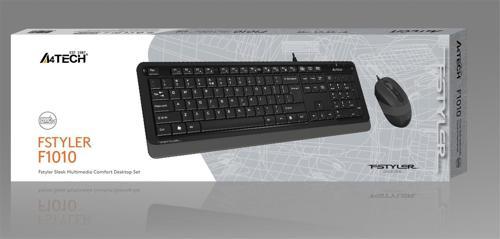 A4 Tech Q TR Usb Multimedia Kablolu Klavye Mouse Seti Gri 