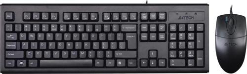 A4 Tech Siyah Q Türkçe Usb Fn Multimedya Kablolu Klavye ve Mouse Seti