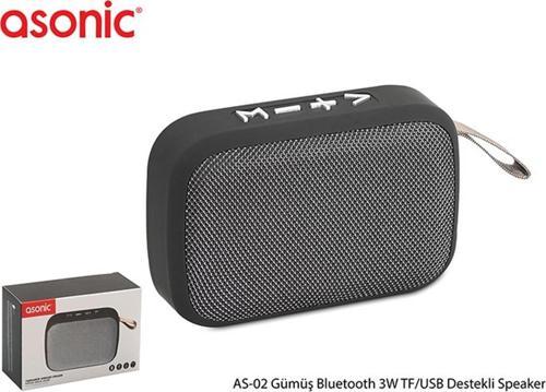 Gümüş Bluetooth 3W TF-USB Destekli Speaker Hoparlör