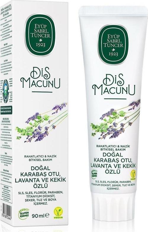 Doğal Karabaş Otu Lavanta ve Kekik Özlü Diş Macunu 90 ml