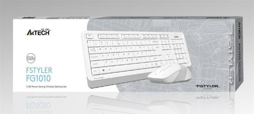 A4 Tech Q TR Usb Multimedia Kablolu Klavye Mouse Seti  Beyaz