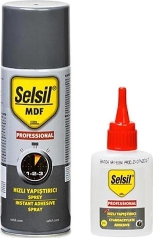 Selsil Hızlı Yapıştırıcı 200 ML Sprey 50 ML Yapıştırıcı