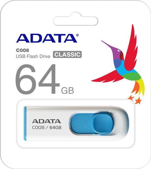 64GB USB2.0 Classic Beyaz Mavi 64 GB USB Flash Bellek