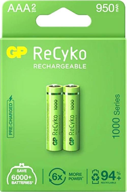 AAA 950 mAh Şarjlı İnce Kalem Pil 2 Li Paket