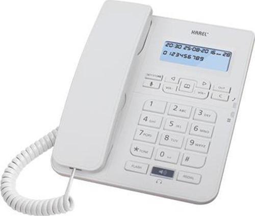 Krem Kulaklıklı Ekranlı Masa Üstü Telefon