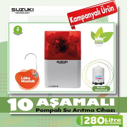 SUZUKI TECHNOLOGY 10 Aşamalı POMPALI Su Arıtma Cihazı,Çevre Dostu