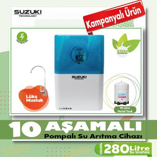 SUZUKI TECHNOLOGY 10 Aşamalı POMPALI Su Arıtma Cihazı,Çevre Dostu