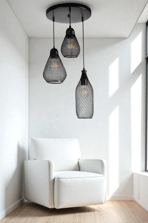 KARMAŞIK 3 LÜ TEPSİLİ SİYAH SARKIT