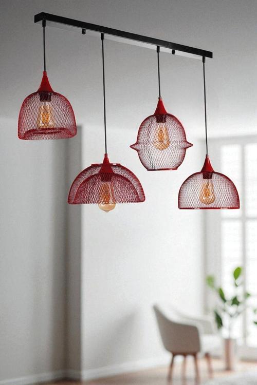 KARMAŞIK 4 LÜ SIRALI KIRMIZI SARKIT