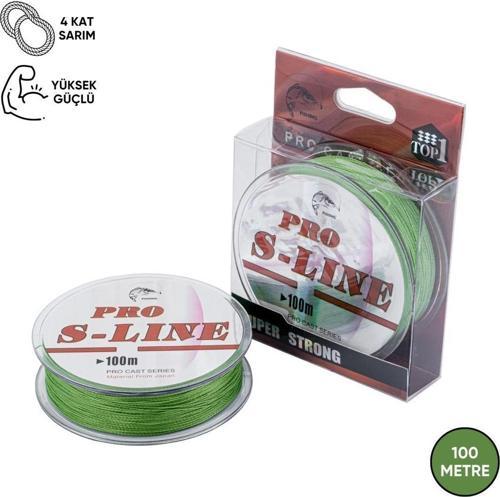 İp Örgü Misina - 4 Kat - Pro S-Line - 100mt - 0.20mm - 9,99kg Çeker