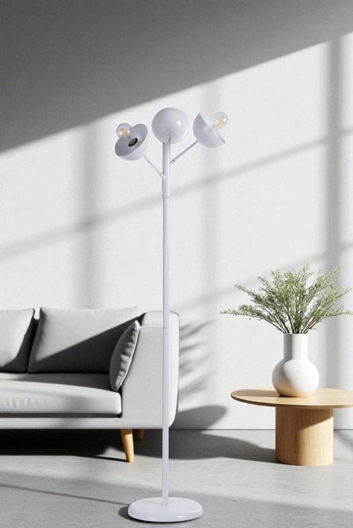KÜRE 3 LÜ BEYAZ LAMBADER METAL BAŞLIKLI