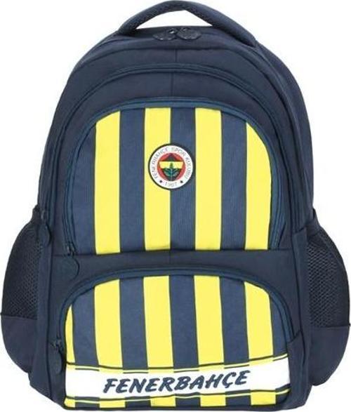 Fenerbahçe Lisanslı Çubuklu Okul Çantası Sırt Çantası Kod:25739 Orijinal