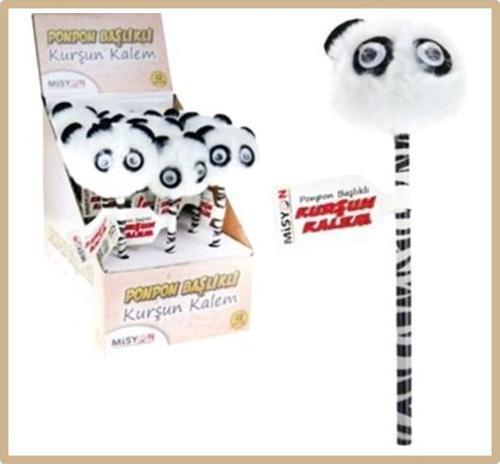 Misyon Panda Ponpon Başlıklı Kurşun Kalem