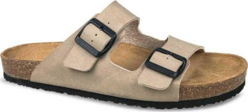 , 9910-M1, Anatomik, Deri Içtabanlı, Erkek Terlik, Camel