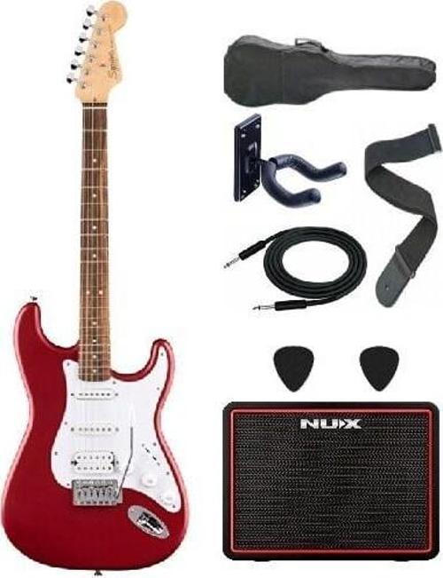 Debut Stratocaster HSS Dakota Red Elektro Gitar Seti – NUX Mighty Lite BT MKII Amfili
