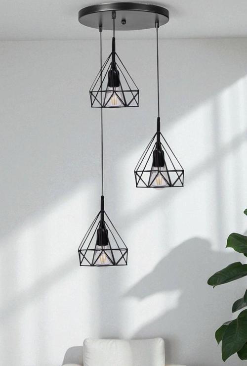 PRAMİT 3 LÜ TEPSİLİ SİYAH SARKIT