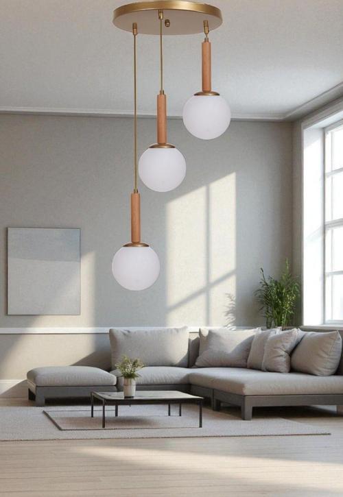 IŞIL 3 LÜ TEPSİLİ NATUREL BEYAZ CAMLI SARKIT