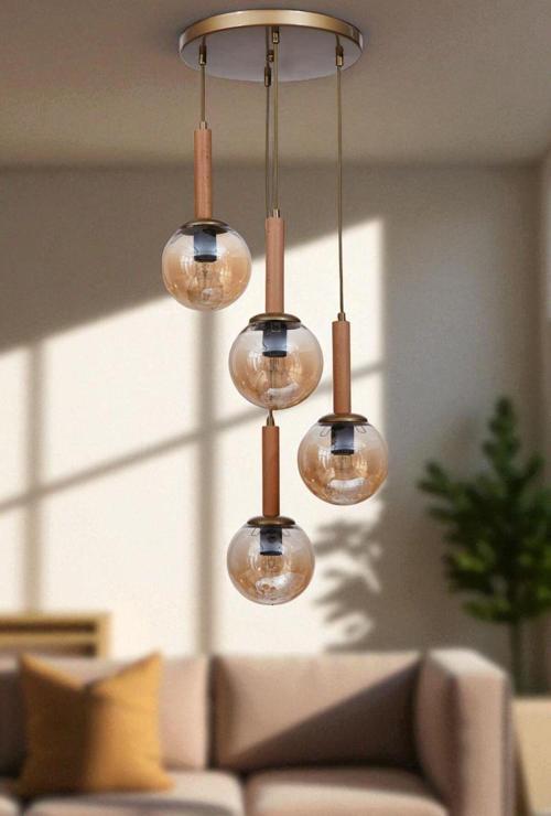 IŞIL 4 LÜ TEPSİLİ NATUREL BAL CAMLI SARKIT