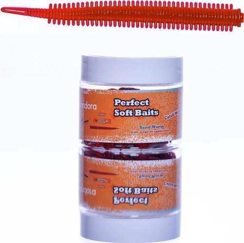Kavanoz Perfect Soft Baits Sandworm 7cm Renk:RedBerry
