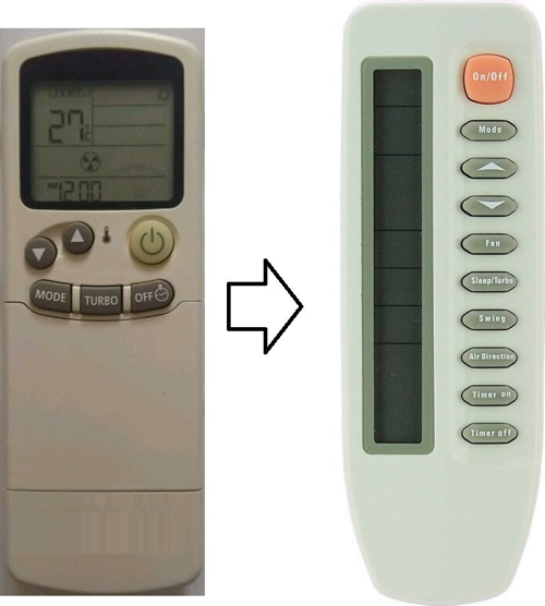 AR12TXHQBWK/SK ARH5000H ile uyumlu Klima Kumandası