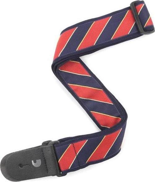 GİTAR ASKISI TIE STRIPES MAVİ-KIRMIZI