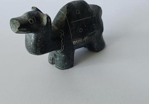 Deve Biblo Doğal Siyah Onix Taşı Mermer Hayvan Heykel Ev Ofis Masa Süsü Dekoratif Obje       