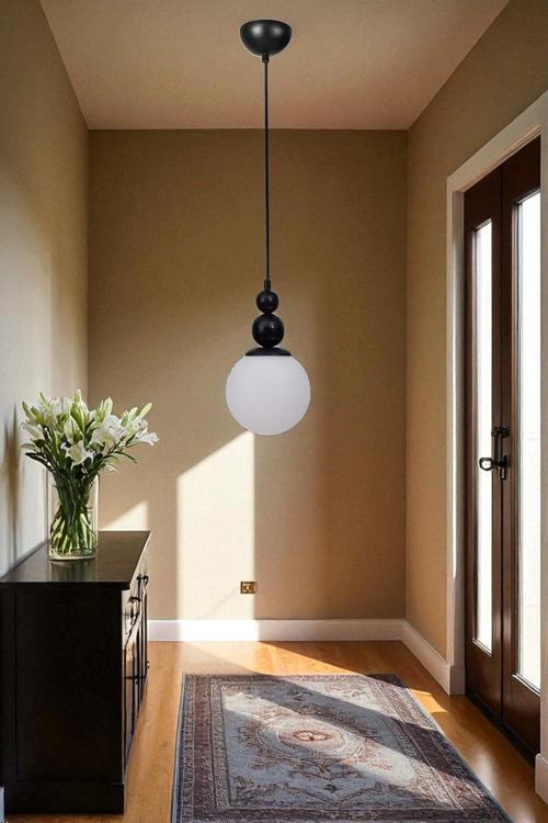 YAREN TEKLİ SİYAH BEYAZ CAMLI SARKIT