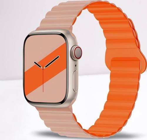 Akıllı Saat Watch için Uyumlu 42MM 44MM 45MM 49MM 1/2/3/4/5/6/se/7/8/ultra Magnetli Kordon ve Kayışı Pudra Pe