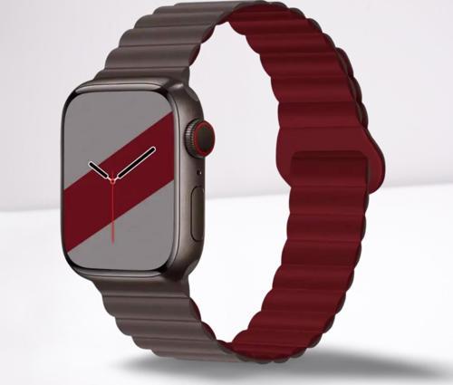 Akıllı Saat Watch için Uyumlu 42MM 44MM 45MM 49MM 1/2/3/4/5/6/se/7/8/ultra Magnetli Kordon ve Kayışı Gri(Bord