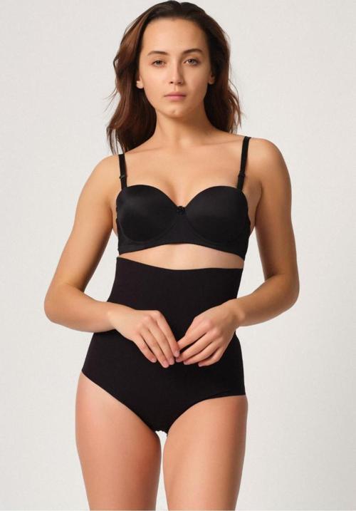 Siyah Mı 2708 Lazer Yüksek Bel Kesim Slip Korse