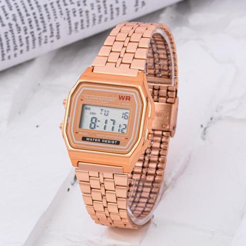 Retro Premium Serisi Rose Renkli Çelik Kordon Kadın Kol Saati ST-304235
