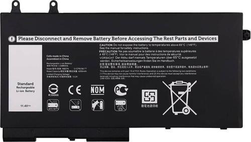 Dell ile Uyumlu Latitude 5510 Versiyon P80F, P80F002  Batarya Pil - 3 Cell