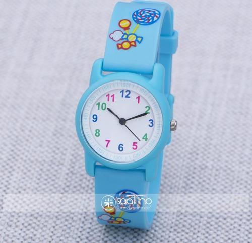Renkli Şekerli Motifli Analog 6-13 Yaş Çocuk Kol Saati ST-303862
