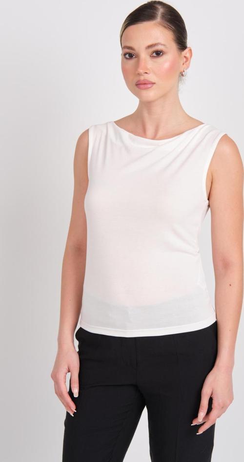 Kadın Onlfree Kolsuz Bisiklet Yaka T-Shirt 15351020 Ekru