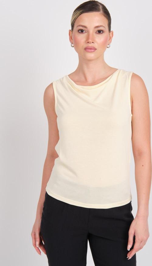 Kadın Onlfree Kolsuz Bisiklet Yaka T-Shirt 15351020 Sarı