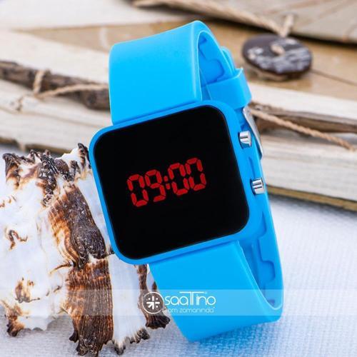 WATCH Mavi Renk Dijital Led Ekran Mini Unisex Kol Saat ST-303614