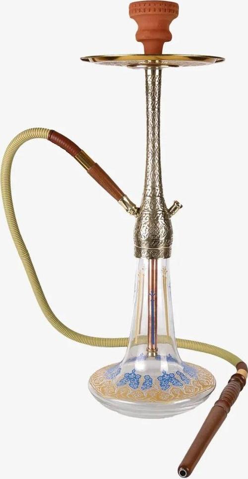 Hookah Vidalı Yaldızlı Şişeli Kahveci Nargile Takımı