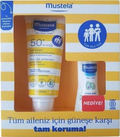 Spf50+ Koruma Faktörlü Güneş Losyonu 200ml + Hydrabebe Vücut Losyonu 100ml