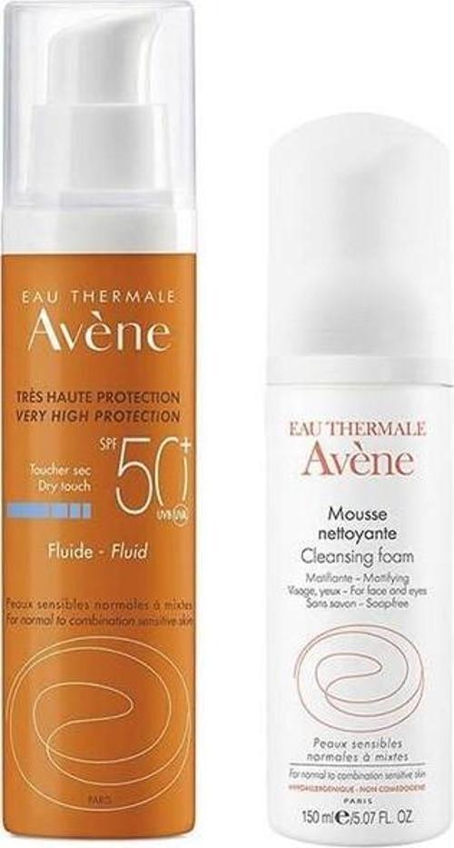 Fluid Dry Touch SPF 50 Güneş Koruyucu 50 ml + Temizleme Köpüğü 150 ml