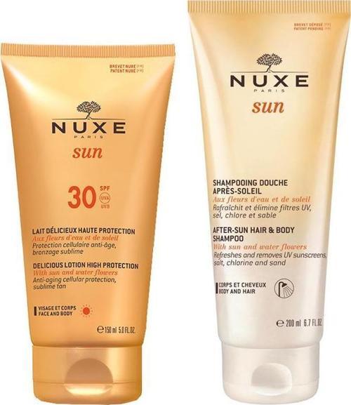 Güneş Koruyucu Yüz ve Vücut Sütü Spf30 150 ml + Güneş Sonrası Saç ve Vücut Şampuan 200ml