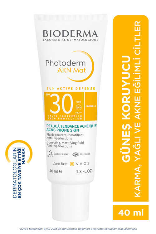 Photoderm AKN Mat SPF30 Yağlı Akne Eğilimli Ciltler Sivilce Karşıtı Güneş Kremi 40 ML