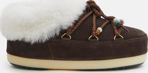 Kadın Terlik 80D1470040-ML01 Moon Boot Evx Mule Suede Beads Dark Brown/Natural