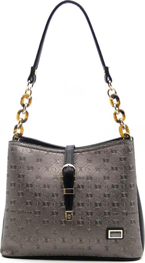 Kadın Omuz Çantası 974-37701 SİLVER POLO BAYAN ÇANTASI M46 PLATİN-MAT SİYAH