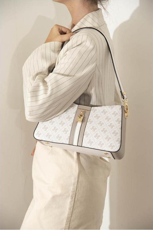 Kadın Çapraz Çanta 1102-46715 SILVER POLO ÇAPRAZ BAYAN ÇANTASI M178 BEJ-MAT KUM-KEMİK