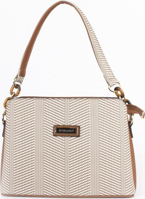 Kadın Çapraz Çanta 937-33984 SILVER POLO ÇAPRAZ BAYAN ÇANTASI M132 BEJ-MAT TABA
