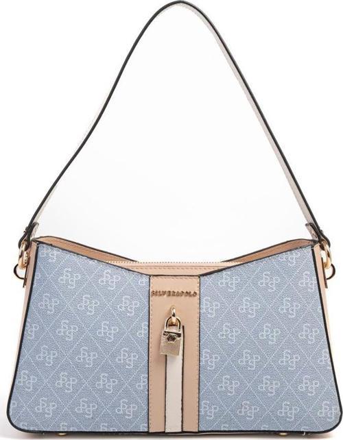 Kadın Çapraz Çanta 1102-46719 SILVER POLO ÇAPRAZ BAYAN ÇANTASI M178 MAVİ-MAT TEN-KEMİK