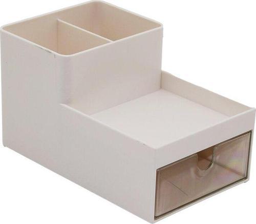TEK ÇEKMECELİ + 3 BÖLMELİ  PLASTİK MAKYAJ - TAKI ORGANİZER 16X9.5CM - Y: 5--9.5CM (2818)