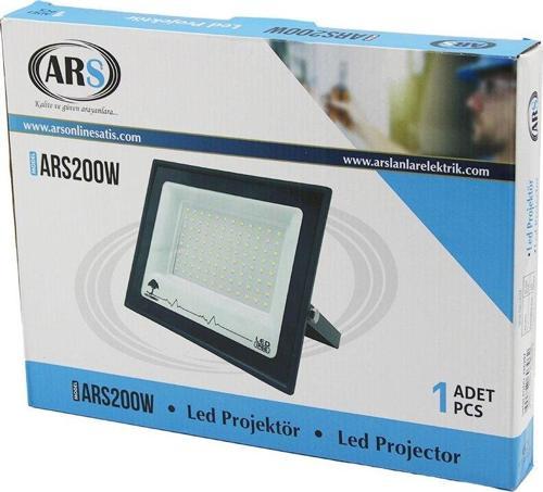 TEKLİ 200W LED PROJEKTÖR  29X22CM AYDINLATMA AÇISI: 120 DERECE 50.000 SAAT ÖMÜR MODEL-ARS200W (2818)