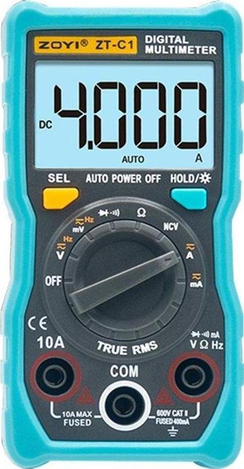 ZOYI ZT-C1 MİNİ CEP TİPİ TRUE RMS DİJİTAL ÖLÇÜ ALETİ-Findit